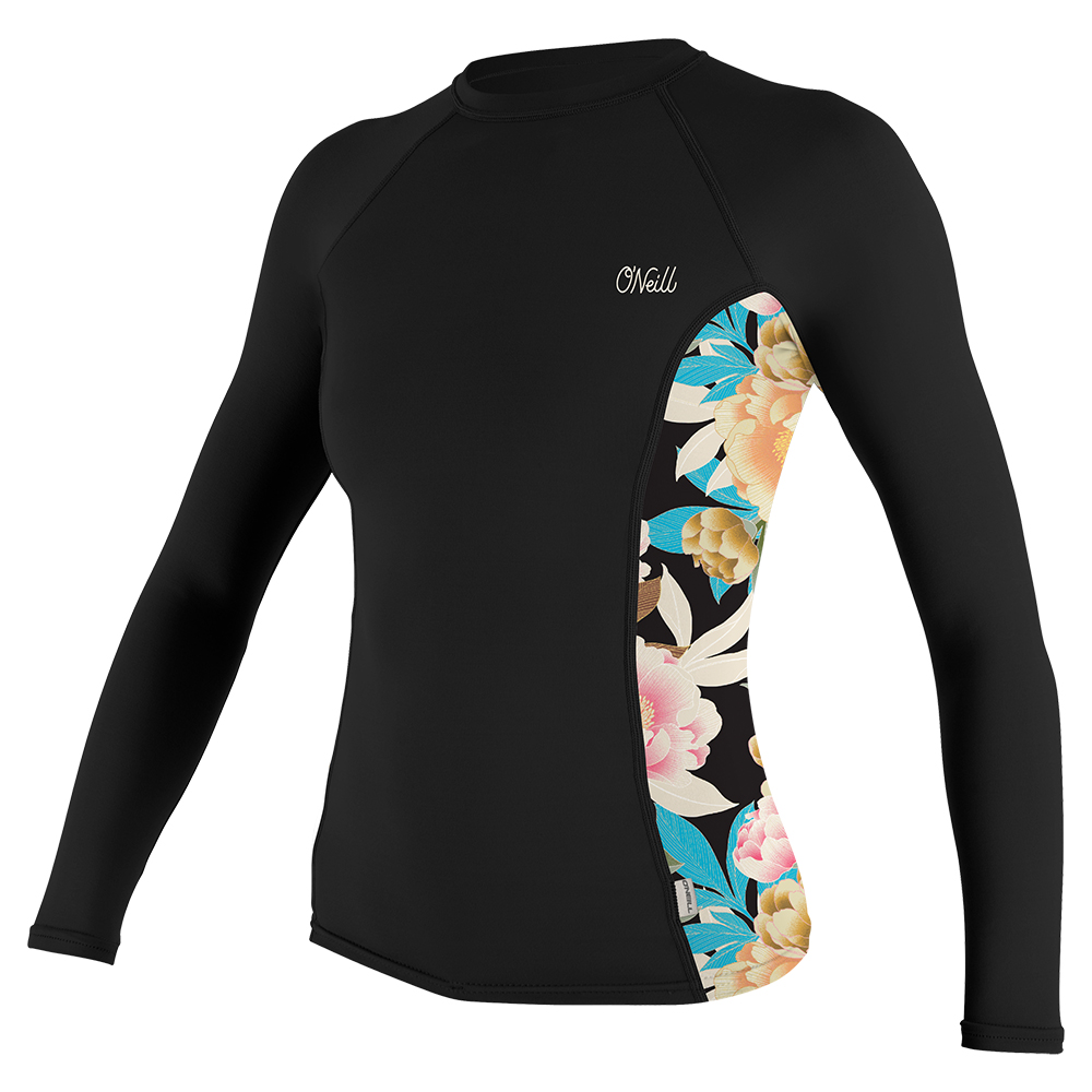 O'Neill Womens Floral Print Longsleeve Rashguard - Black / Mikah Floral