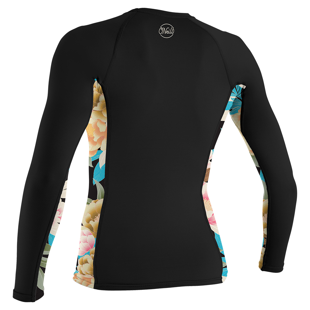 O'Neill Womens Floral Print Longsleeve Rashguard - Black / Mikah Floral