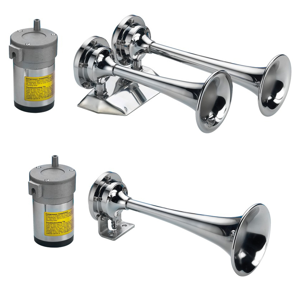 Osculati Chromed Trumpet Horn 12V - Image