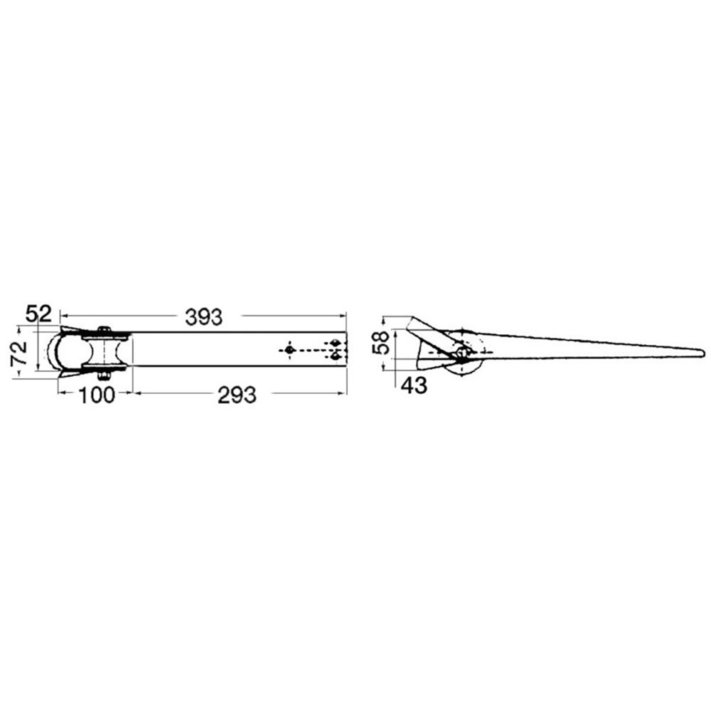 Osculati Stainless Steel Bow Roller - 393mm