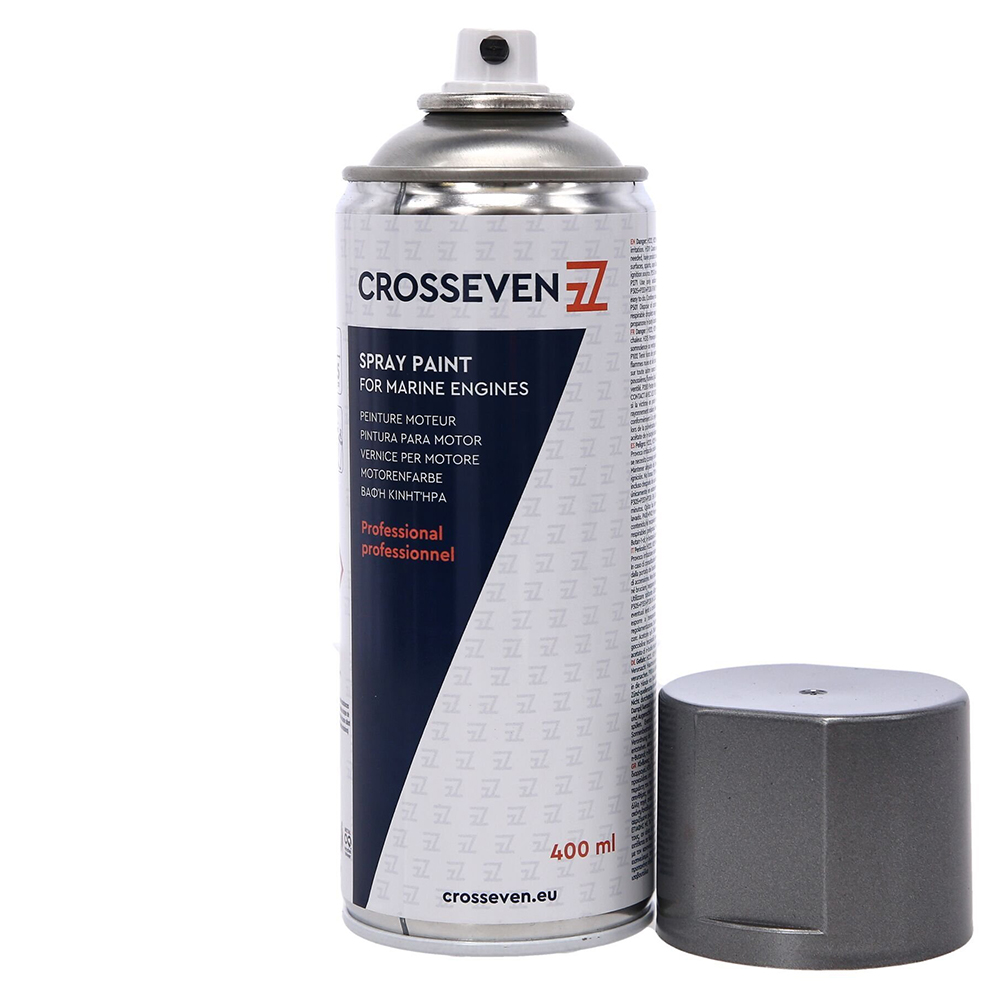 Crosseven Mariner Outboard Engine Spray Paint - Light Grey Metallic - 400ml - Image
