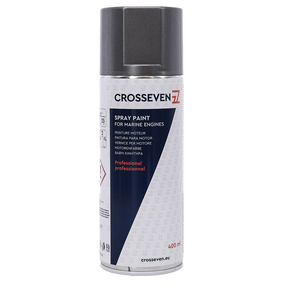 Crosseven Mariner Outboard Engine Spray Paint - Light Grey Metallic - 400ml - Image