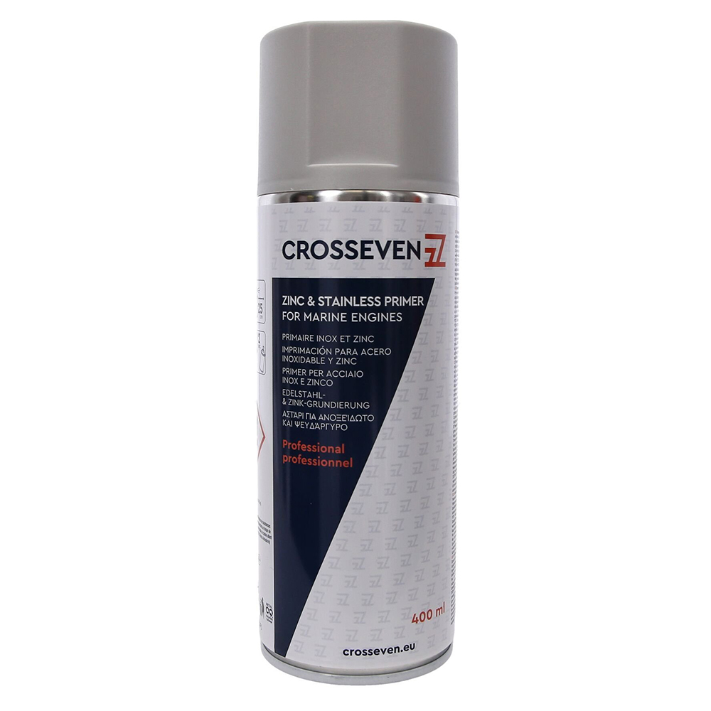 Crosseven Zinc and Stainless Steel Primer Spray Paint - Grey - 400ml - Image