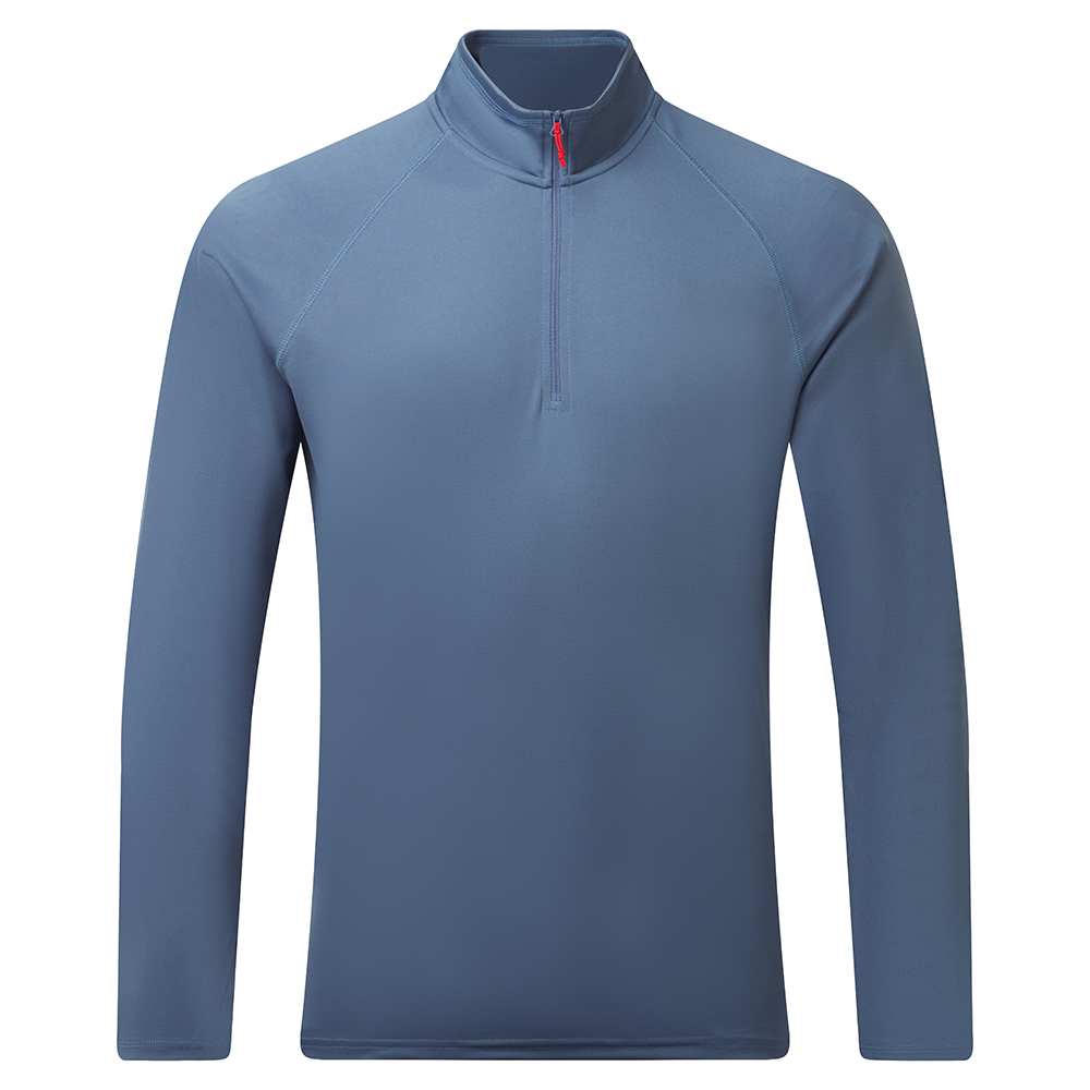 Gill UV Tec Long Sleeve Zip T-Shirt - Storm Blue