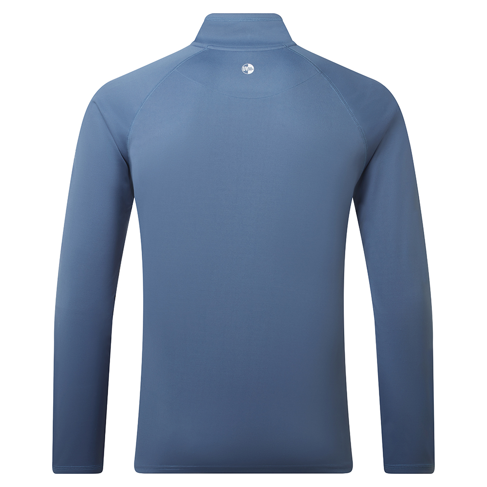 Gill UV Tec Long Sleeve Zip T-Shirt - Storm Blue