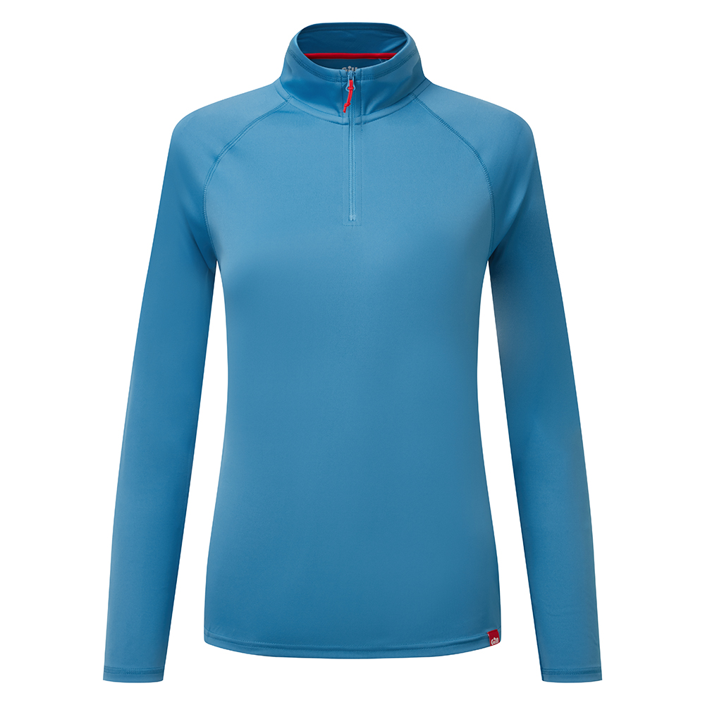 Gill Women's UV Tec Long Sleeve Zip Tee 2026 - Seascape