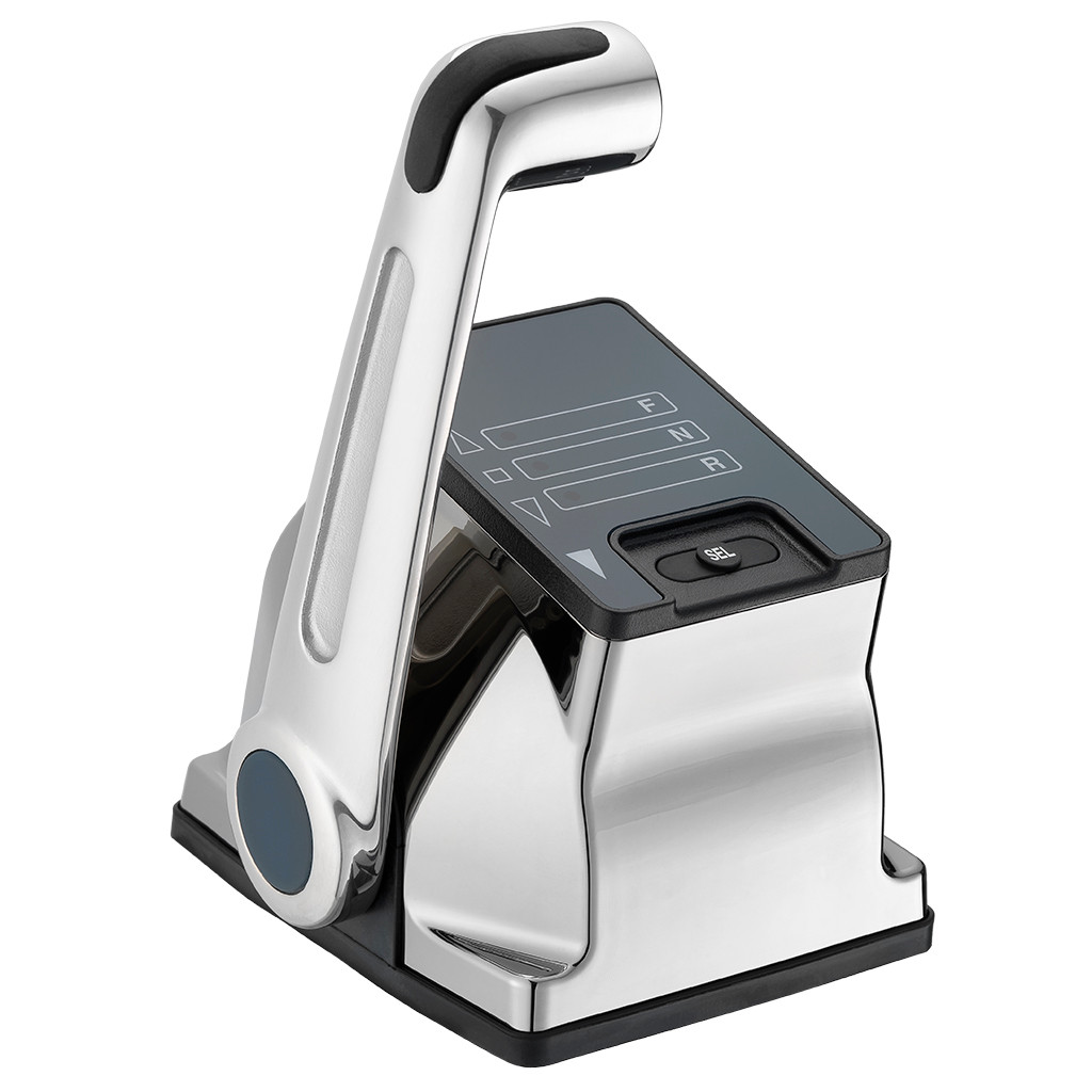 NHK MEC NM1003-00 Single Engine KE+ Control Head - Chrome - Stainless Steel Handle - Image