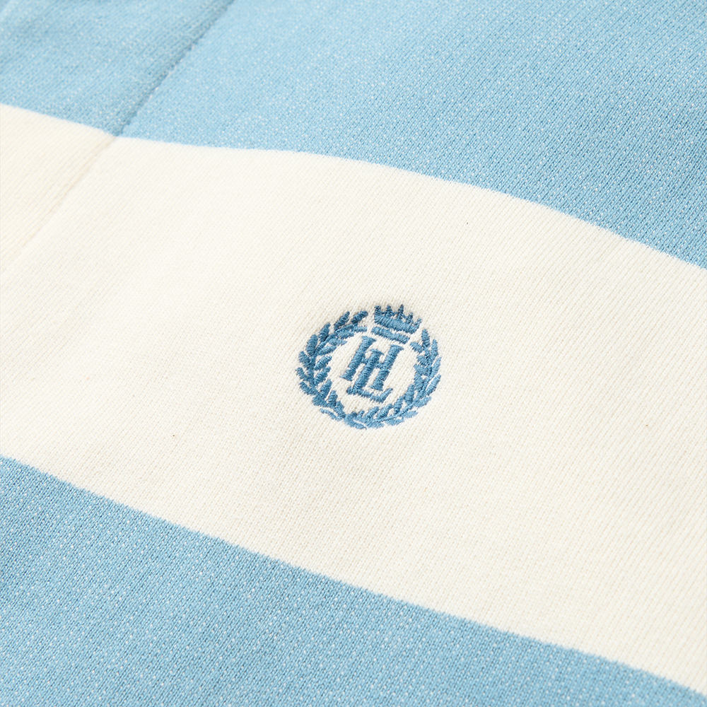 Henri Lloyd Hayling Stripe Rugby - Fjord Blue/Off White Stripe