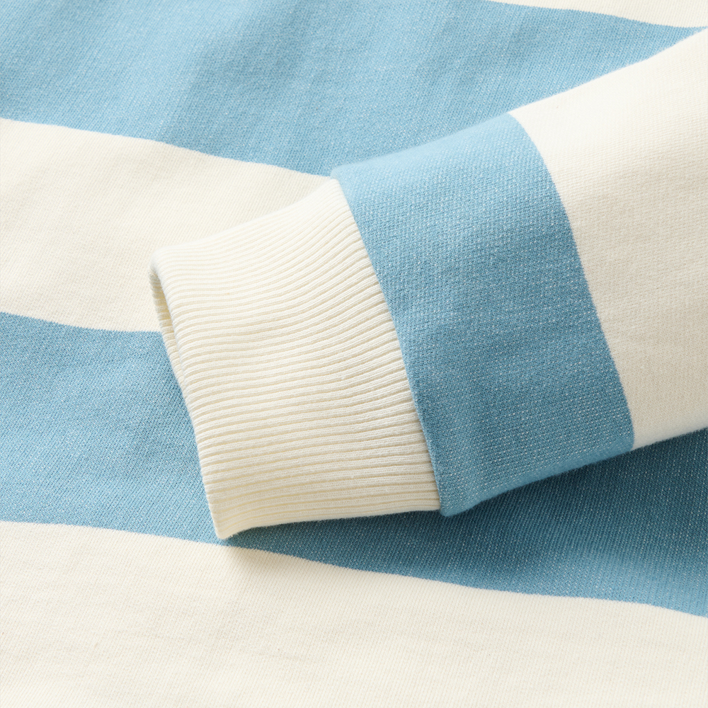 Henri Lloyd Hayling Stripe Rugby - Fjord Blue/Off White Stripe