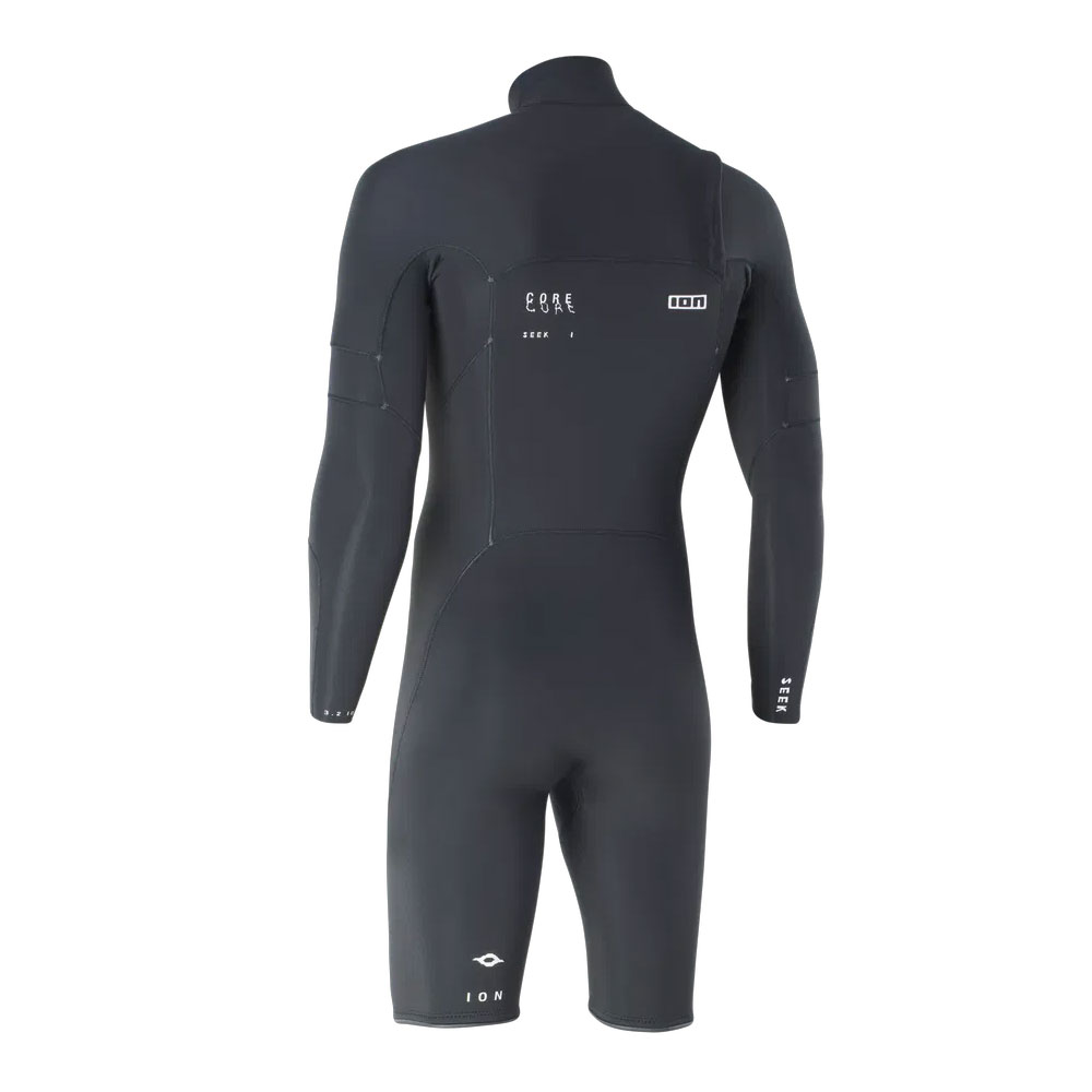 ION Seek Core 3/2mm Shorty Longsleeve Front Zip Wetsuit 2026 - Black