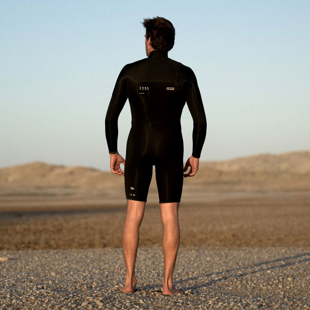 ION Seek Core 3/2mm Shorty Longsleeve Front Zip Wetsuit 2026 - Black