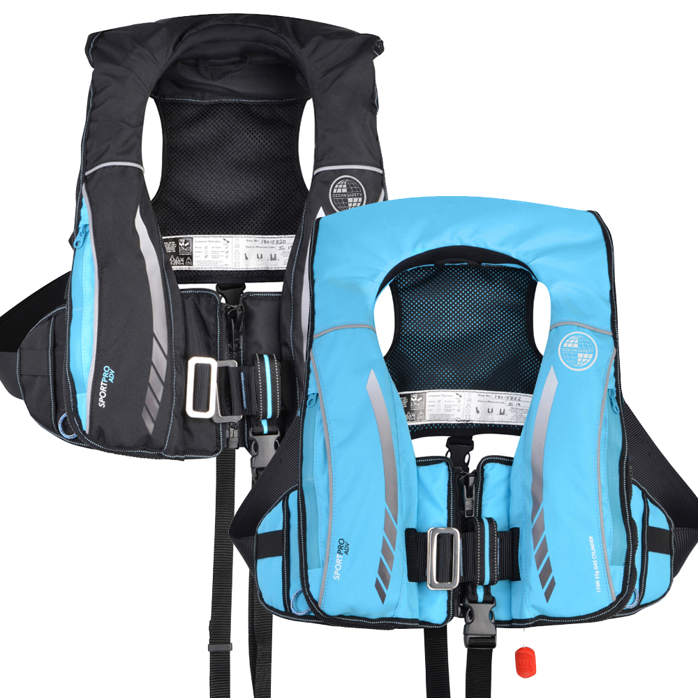 Kru Sport Pro 170N ADV Lifejacket - Automatic with Harness, Light and Spray Hood - Image