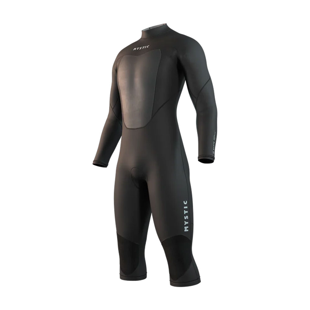 Mystic Brand Longarm Shortleg 3/2mm Back Zip Wetsuit - Black