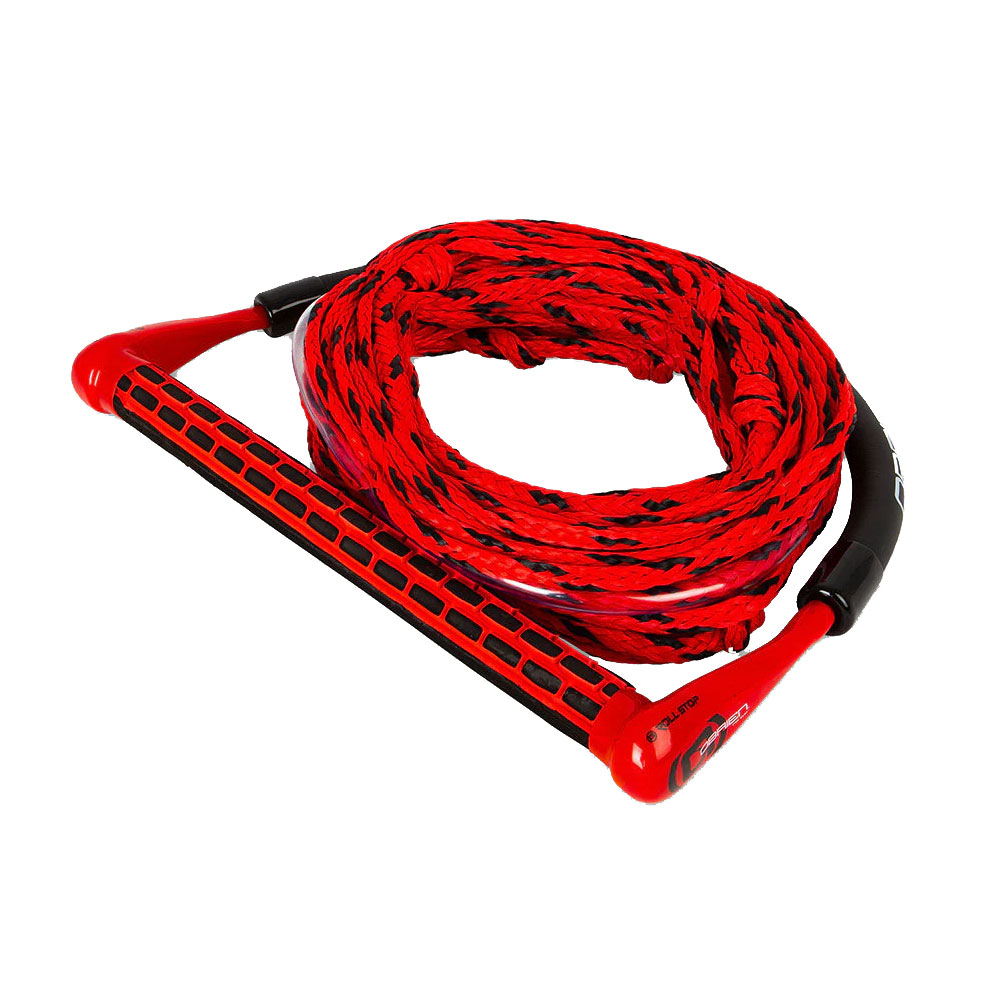 O'Brien 4-Section Poly-E Wakeboard Rope and Handle Combo - Red