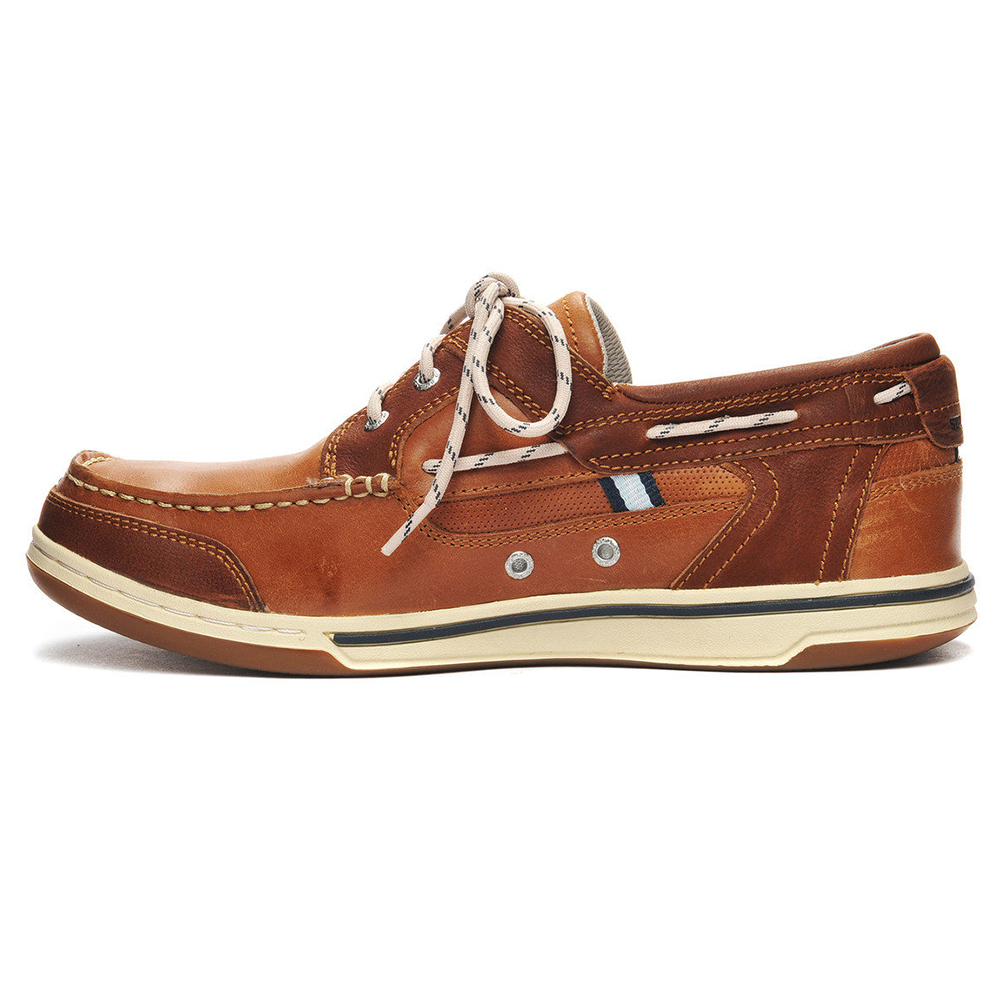 Sebago Triton Three-Eye Deck Shoe - Brown Cognac