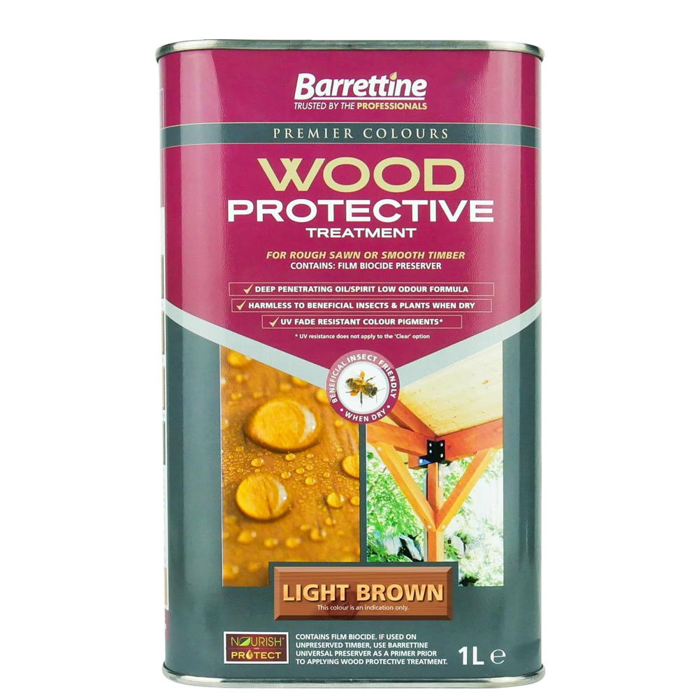 Barrettine Wood Protective Treatment - Light Brown - 1L - Image