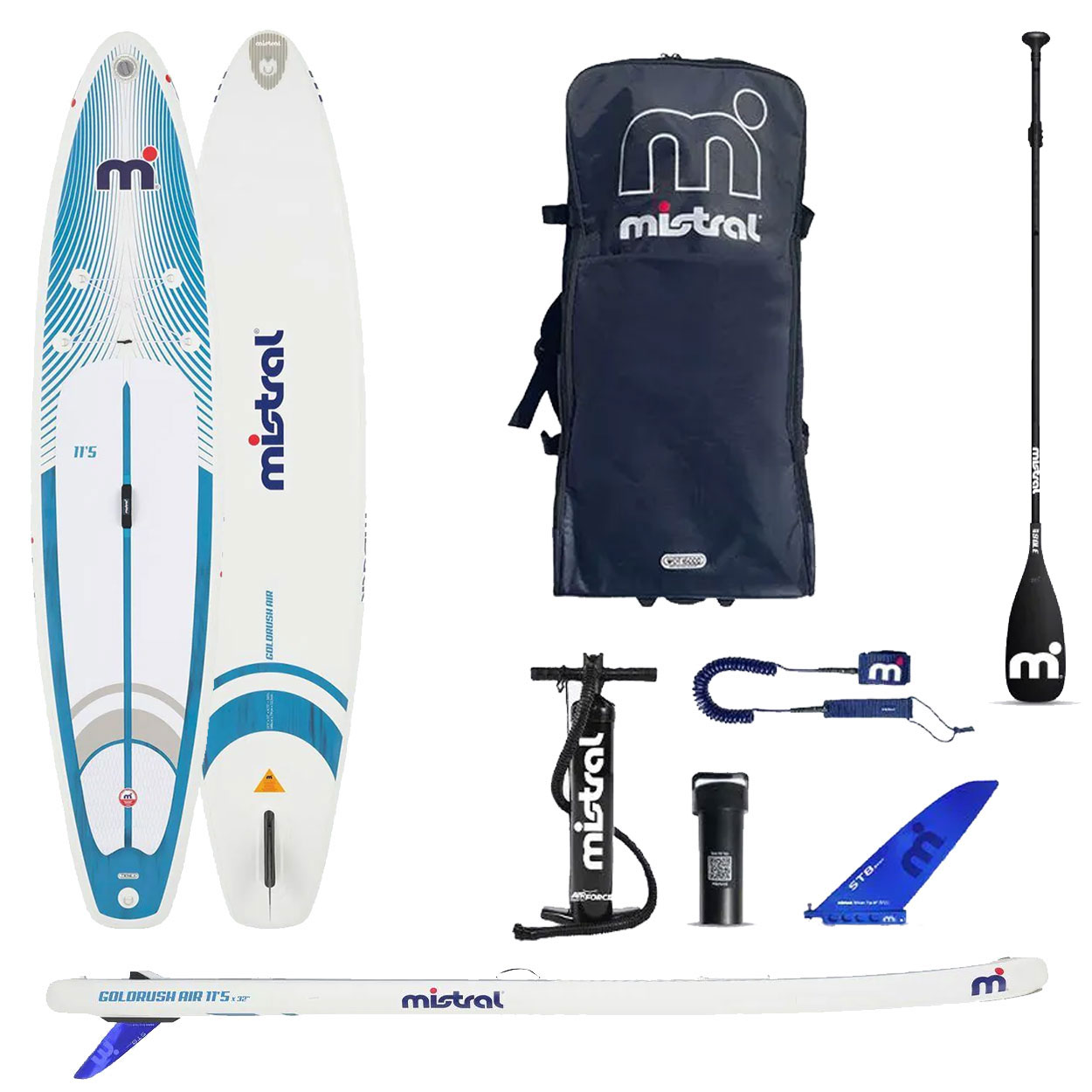 Mistral Gold Rush 11'5 Inflatable SUP Set -Touring SUP - Image