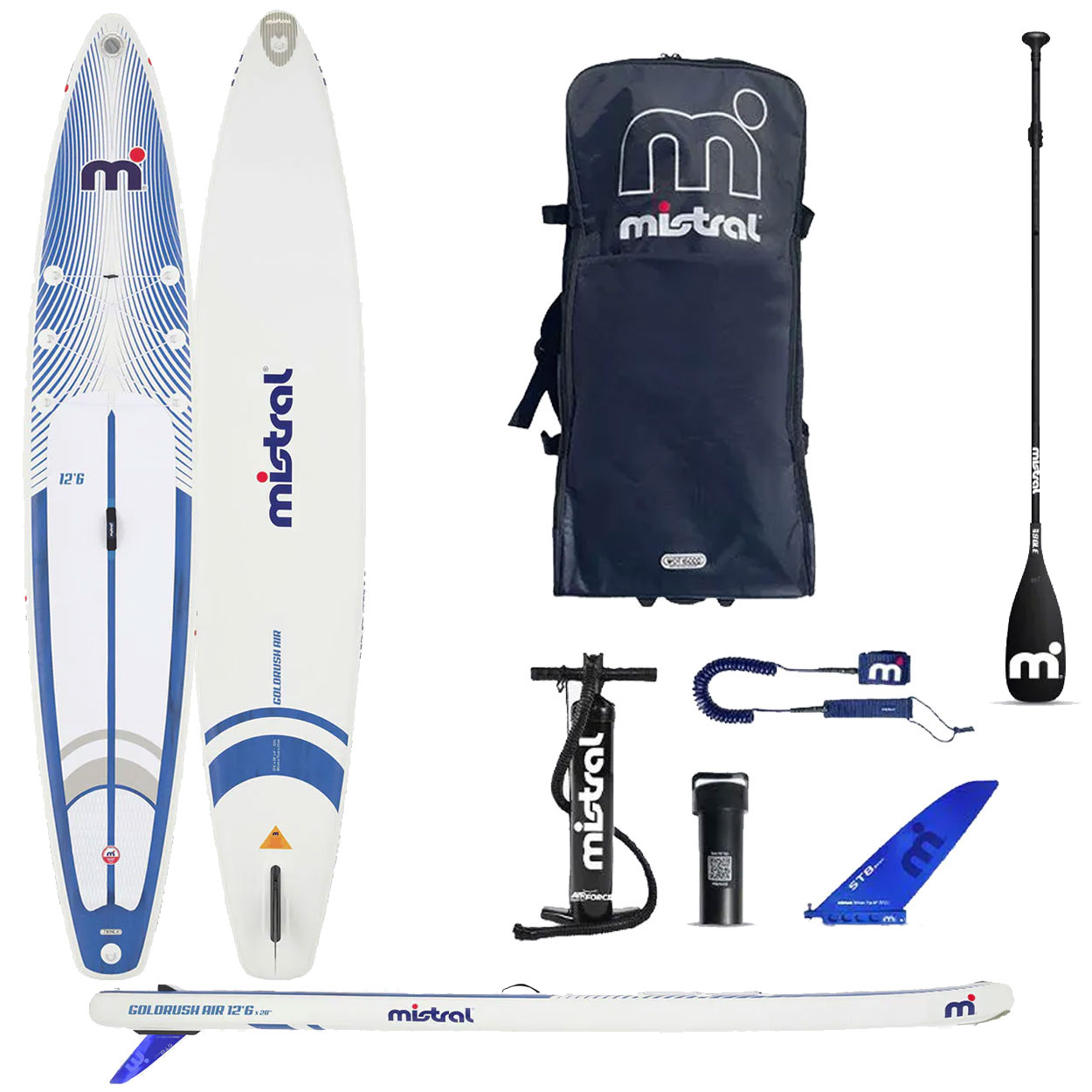 Mistral Gold Rush 12'6 Inflatable SUP Set -Touring SUP - Image