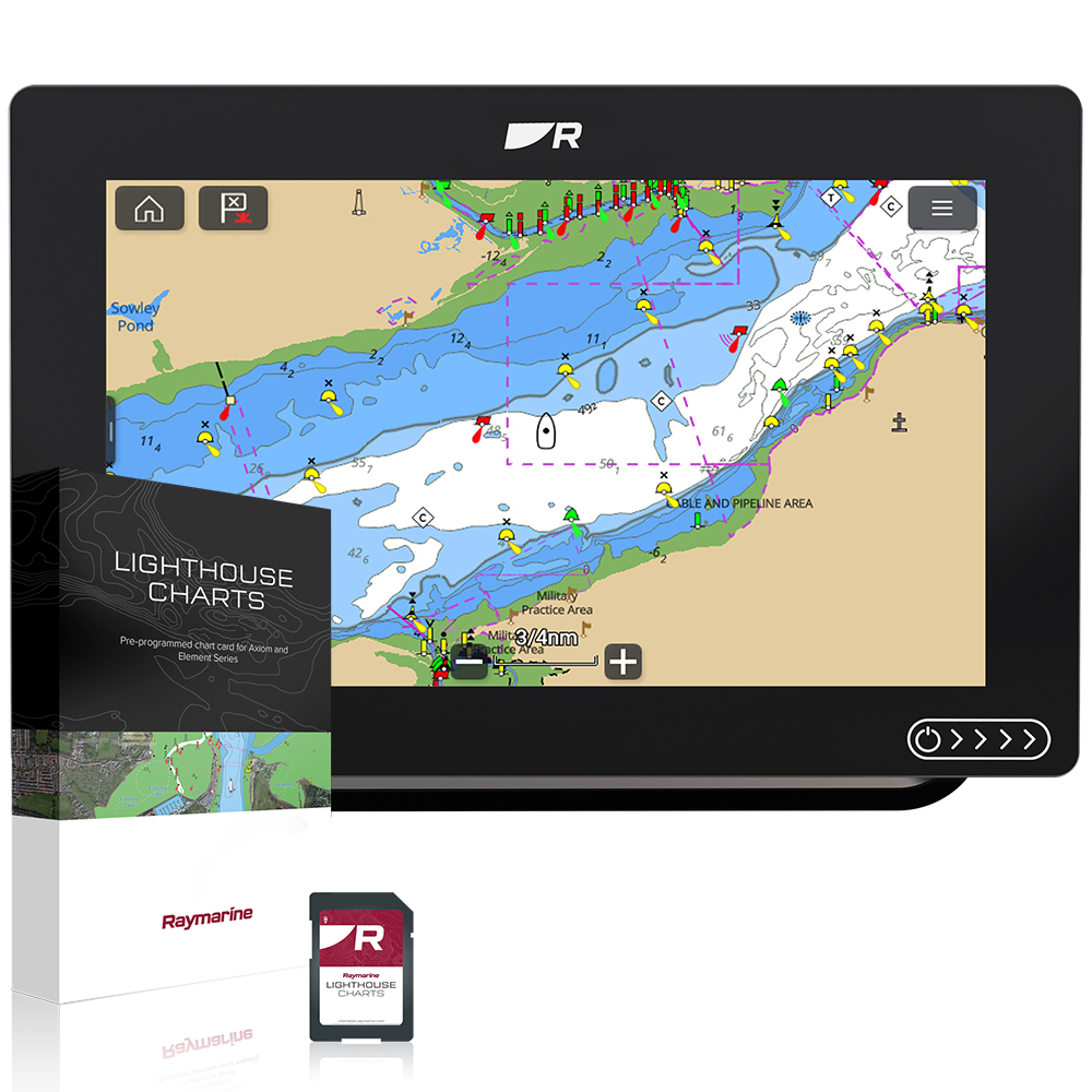 Raymarine Axiom 2 9 - 9" Chartplotter - with West EU Lighthouse Chart
