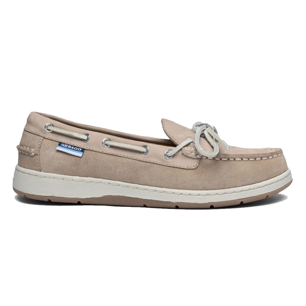 Sebago Baleah Leather Boat Shoe for Women - Beige Camel