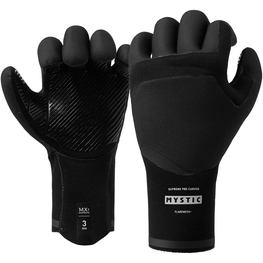 Mystic Roam 3mm 5 Finger Precurved Glove - Black