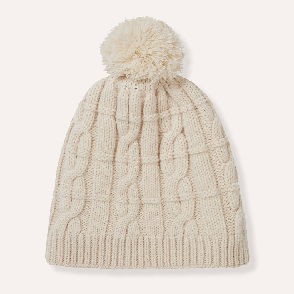 Sealskinz Hemsby Waterproof Cable Knit Beanie - Cream