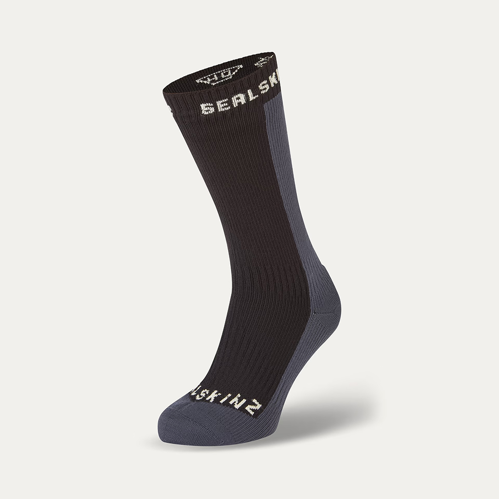 Sealskinz Starston Cold Weather Waterproof Mid Length Socks - Black