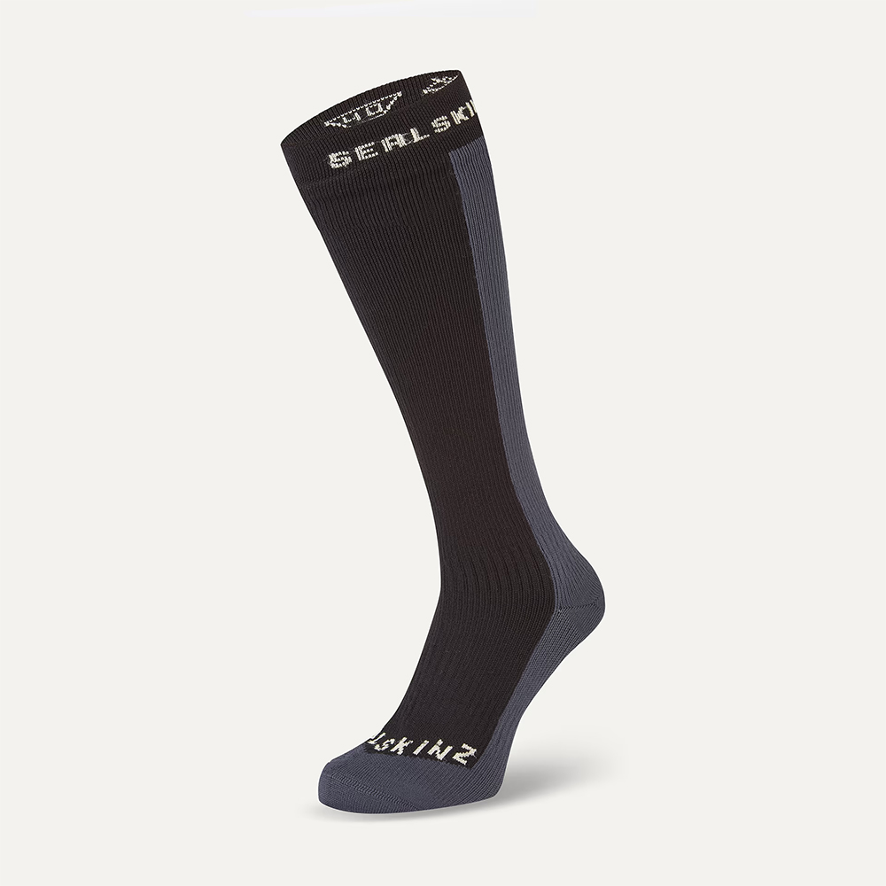 Sealskinz Worstead Cold Weather Waterproof Knee Length Socks - Black
