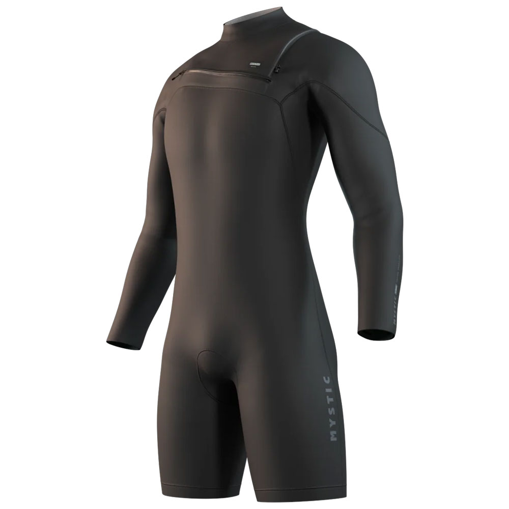 Mystic Motion 3/2mm Longarm Shorty Front Zip Wetsuit 2026 - Black