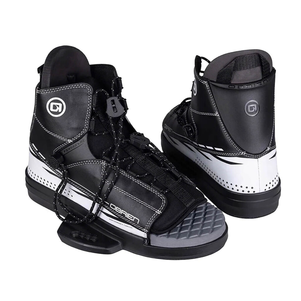O'Brien Clutch Wakeboard Bindings - Black / White