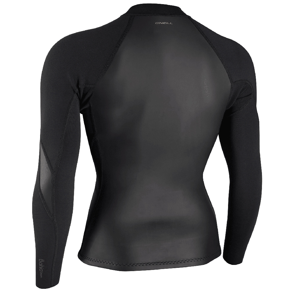 O'Neill Women's Bahia 1/0.5mm Full Zip Neoprene Jacket - Glide Black /Black