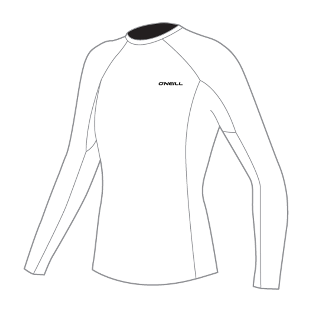 O’Neill Women’s Basic Skins Long Sleeve Rash Guard - White