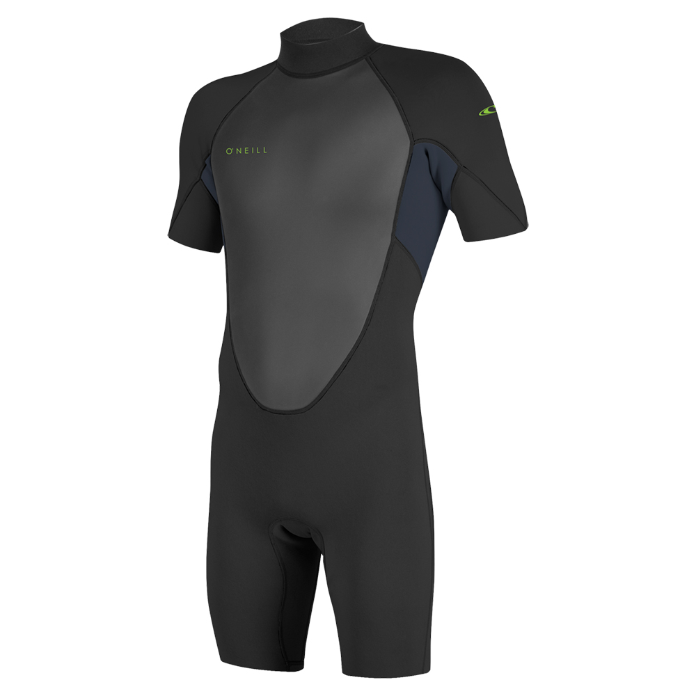 O'Neill Youth Reactor2 2mm Back Zip Short Sleeve Spring Wetsuit - Black / Slate (2026 Design)