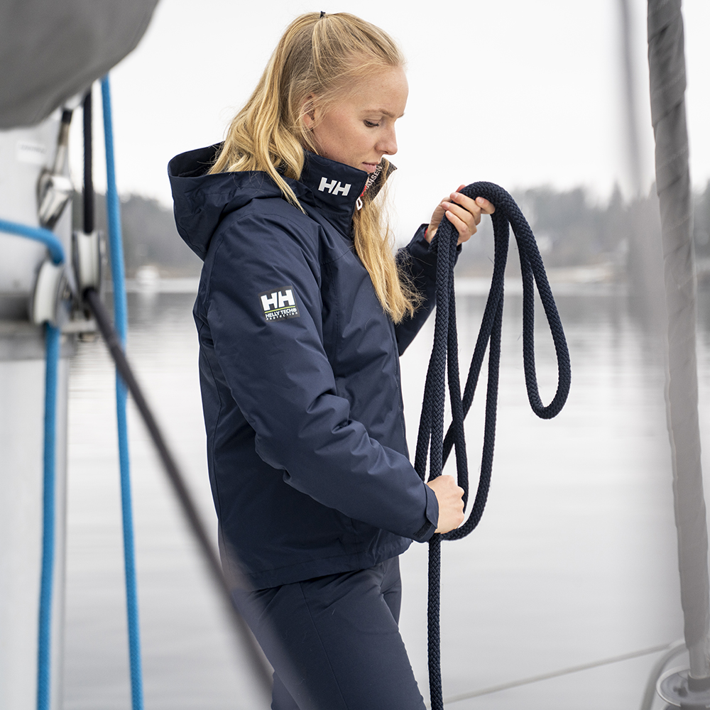 Helly Hansen Women's Crew Hooded Pile Jacket - Navy