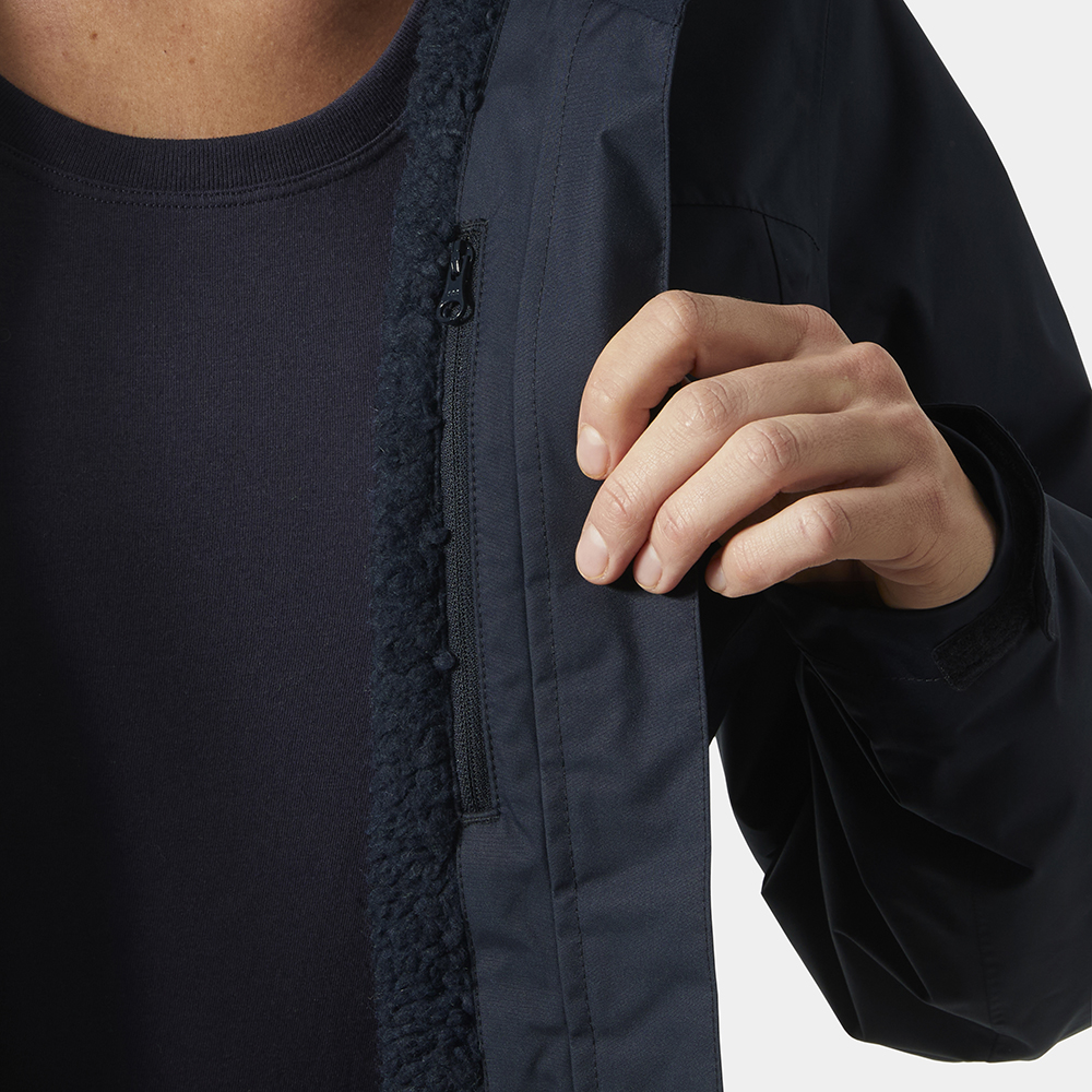 Helly Hansen Women's Crew Hooded Pile Jacket - Navy