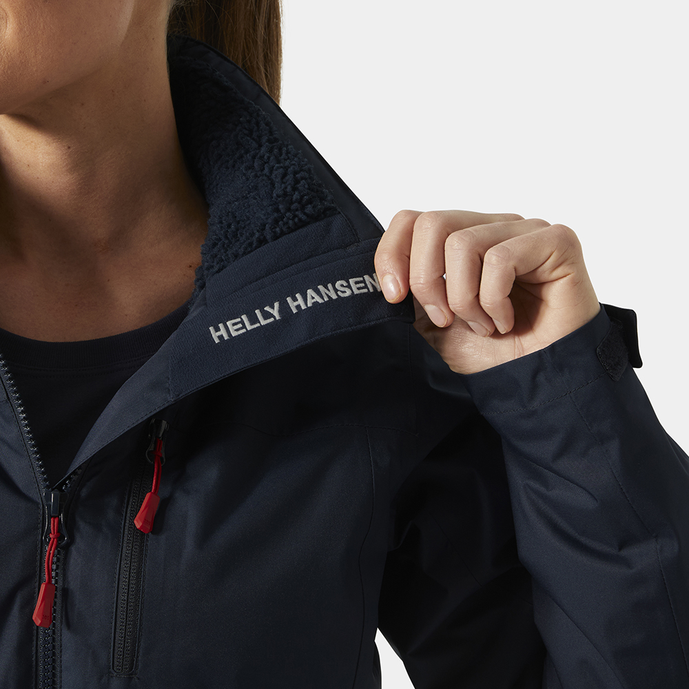 Helly Hansen Women's Crew Hooded Pile Jacket - Navy