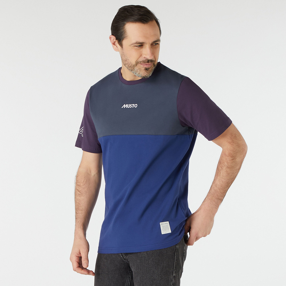 Musto Men's 64 Short Sleeve Tee - Size Medium - Blueprint / Ombre Blue