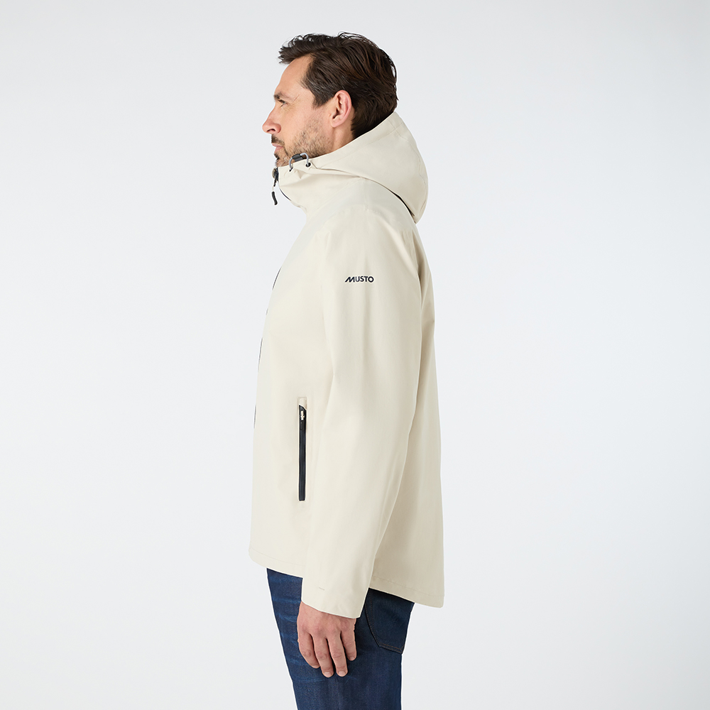 Musto Men's Marina Rain Jacket - Pumice / Navy