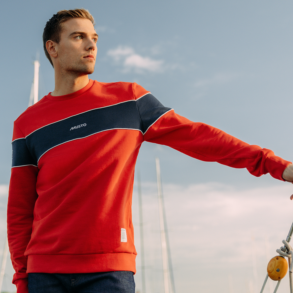 Musto Men's Musto 64 Crew Sweat - Size Small - True Red