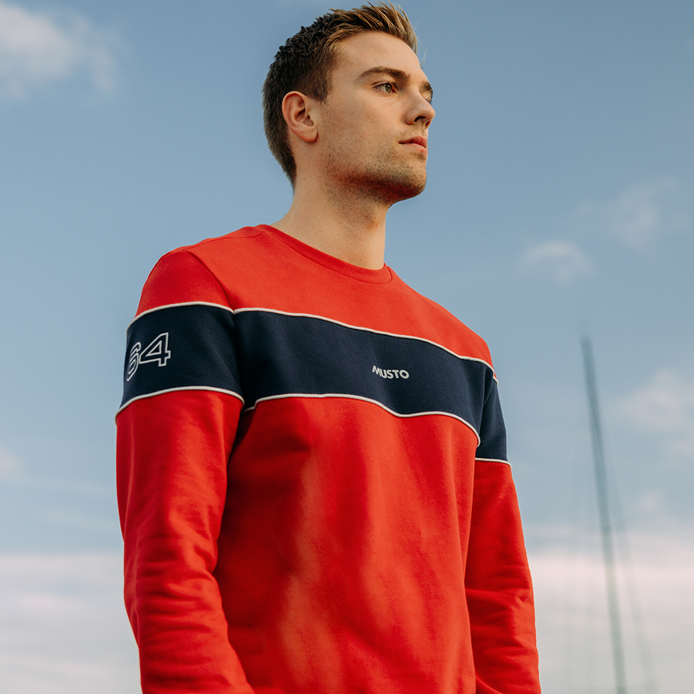 Musto Men's Musto 64 Crew Sweat - Size Small - True Red