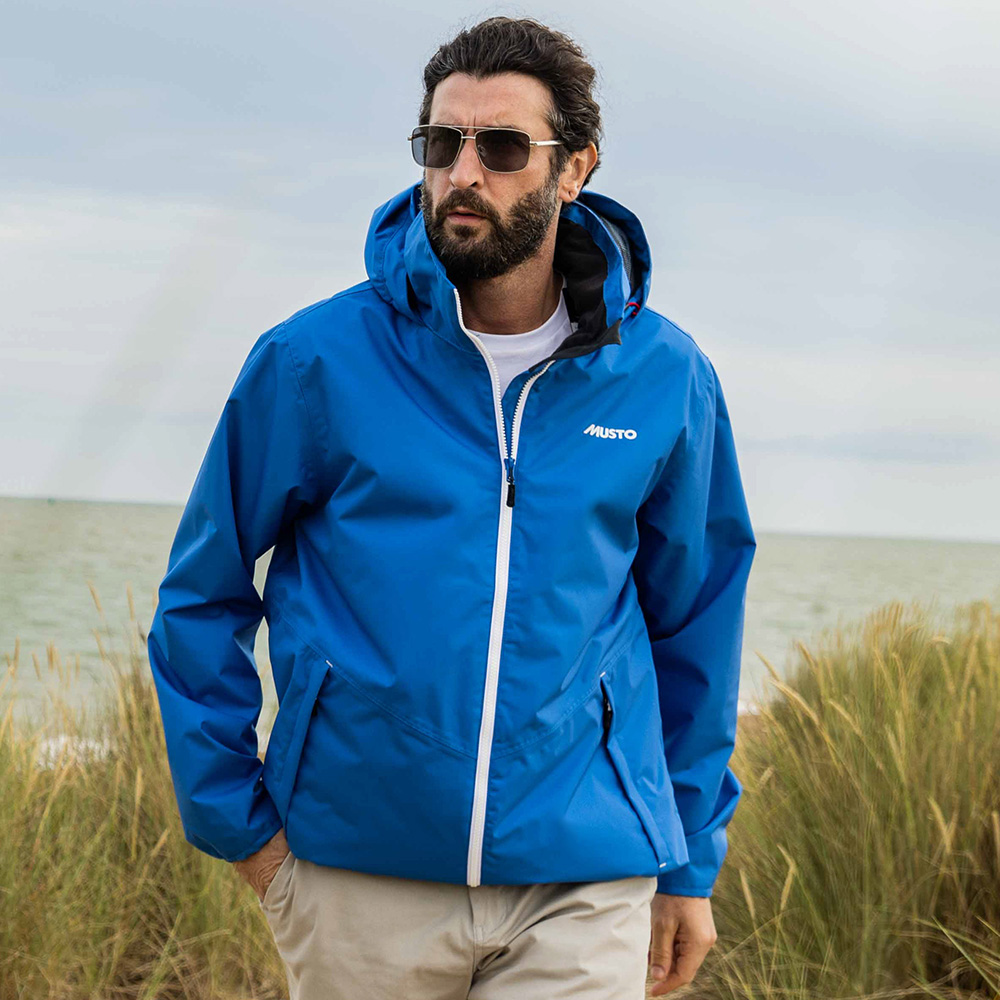 Musto Men's Nautic Rain Jacket - Size Small - Aruba Blue