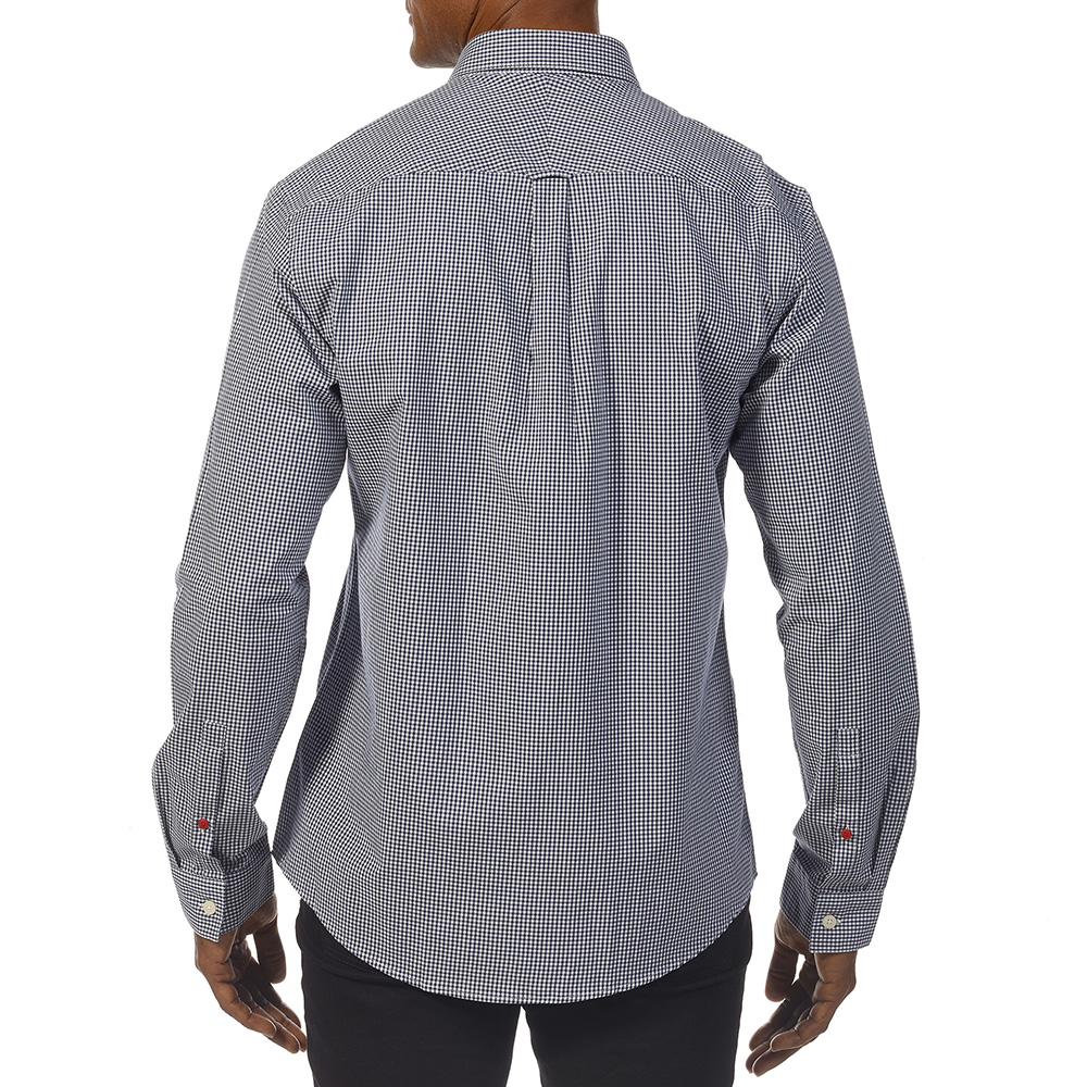 Musto Men's Sardinia Micro Gingham Shirt - Size Small - Navy / White