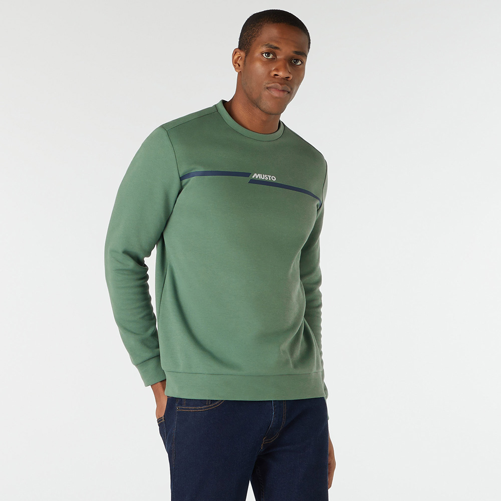 Musto Men's Signature Crew Sweat - Size Small - Duck Green