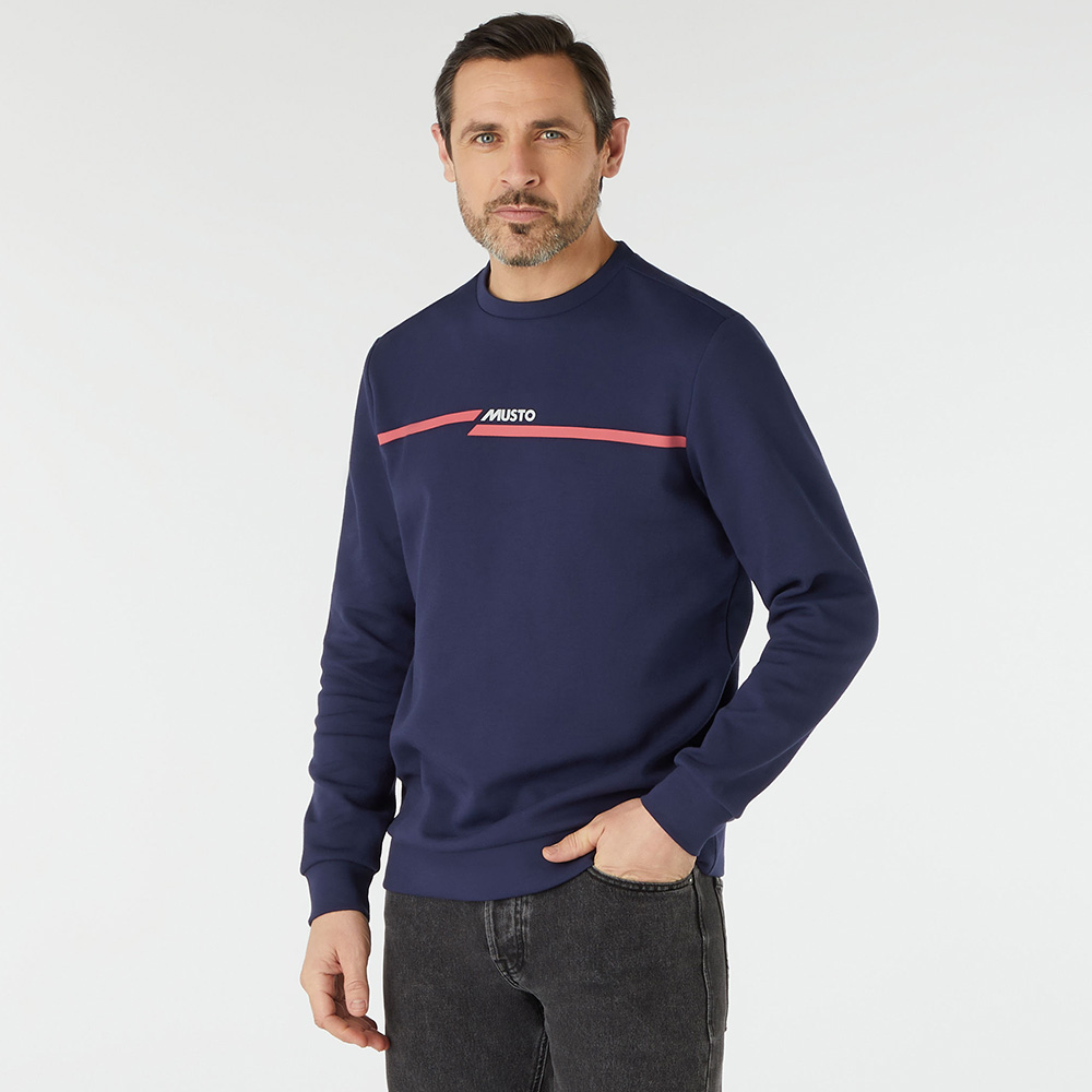Musto Men's Signature Crew Sweat - Size Small - Maritime Blue