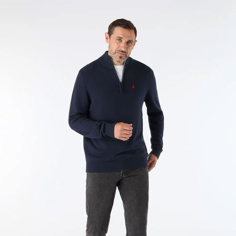 Musto Original 1/4 Zip Neck Knit - Navy