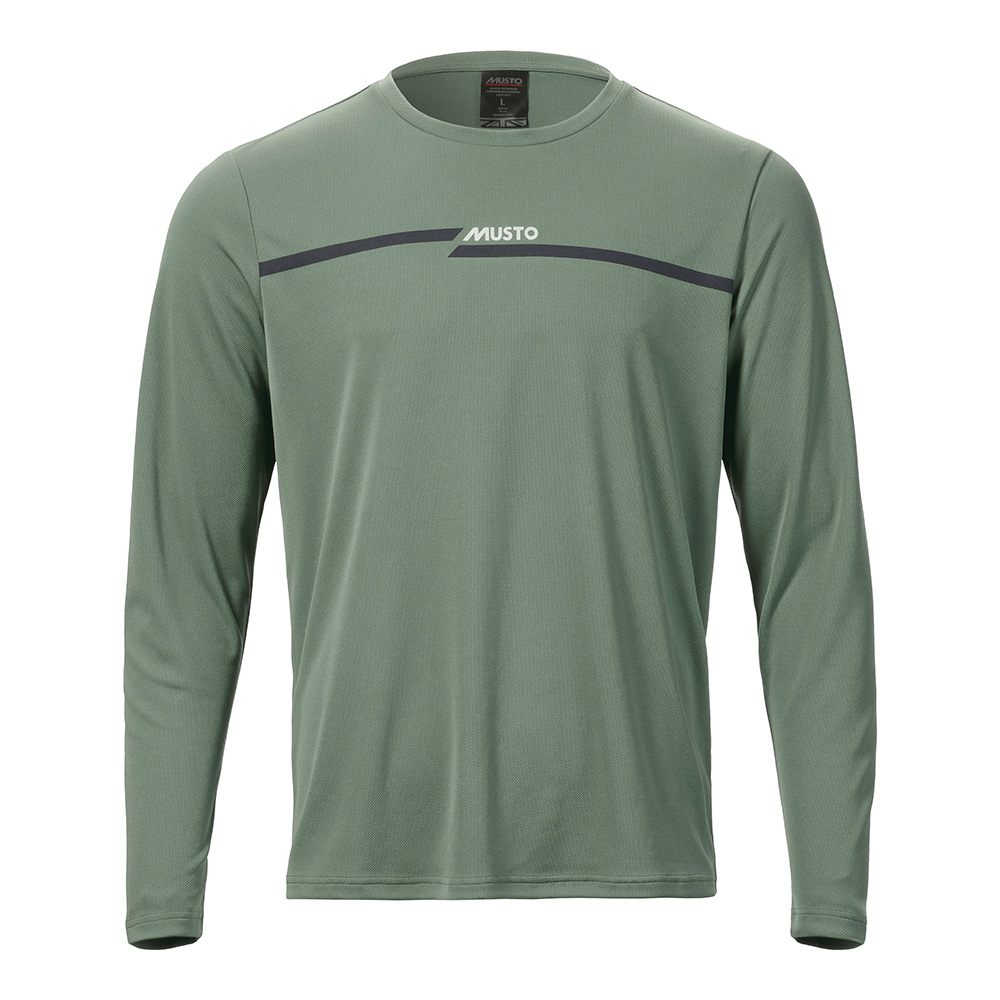 Musto Signature Long Sleeve Tee - Size Small - Duck Green