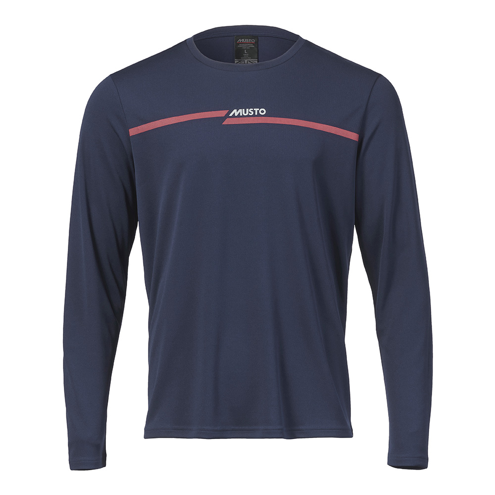 Musto Signature Long Sleeve Tee - Size Small - Maritime Blue