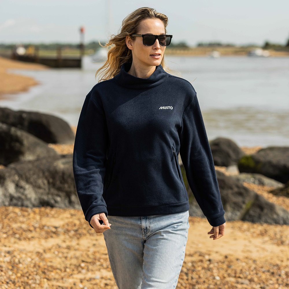 Musto Women's Classic Fleece Pullover - Navy