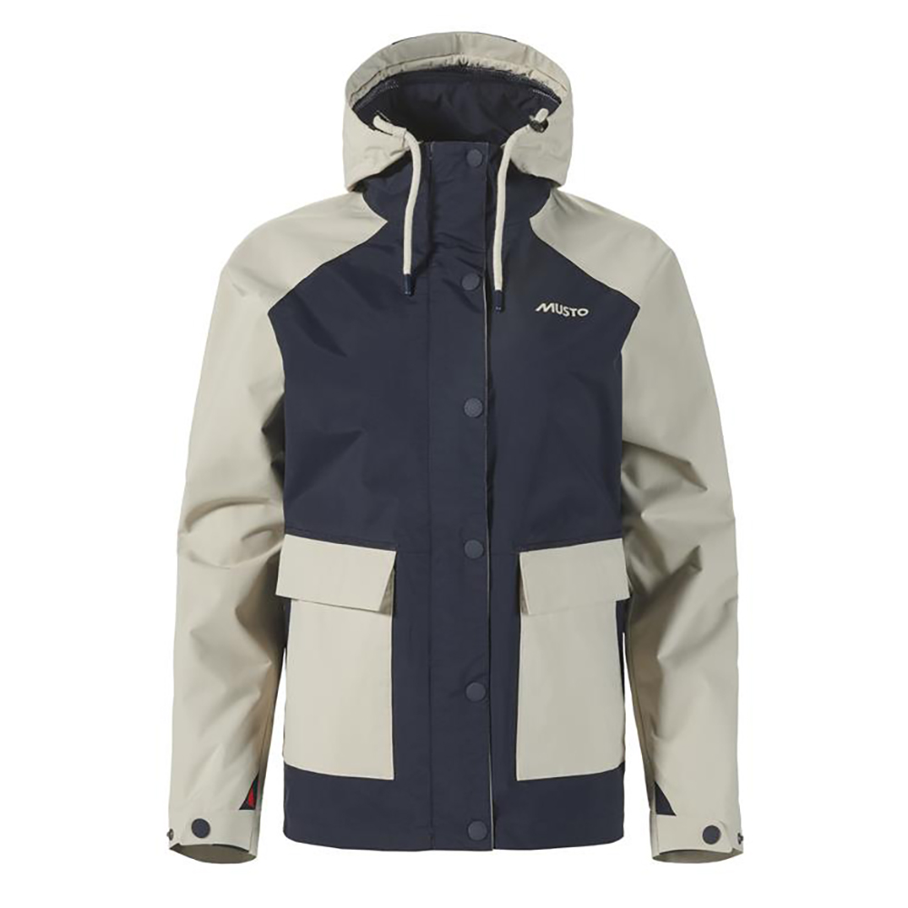 Musto Women's Classic Shore Waterproof Jacket - Pumice / Navy