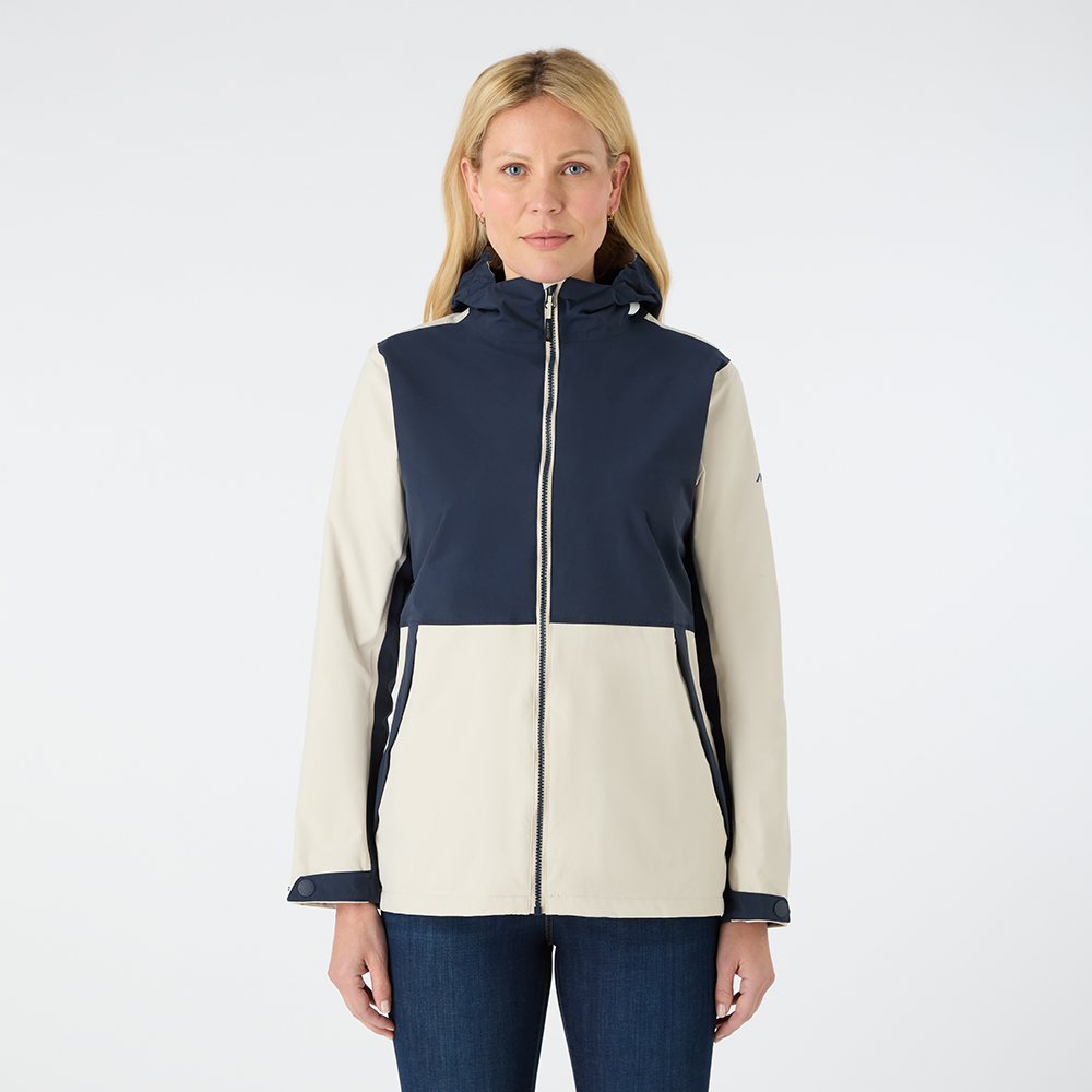 Musto Women's Marina Rain Jacket - Pumice / Navy